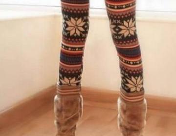 Multi-coloured Ladies Knitting Legging One Size YIF11028 on Luulla